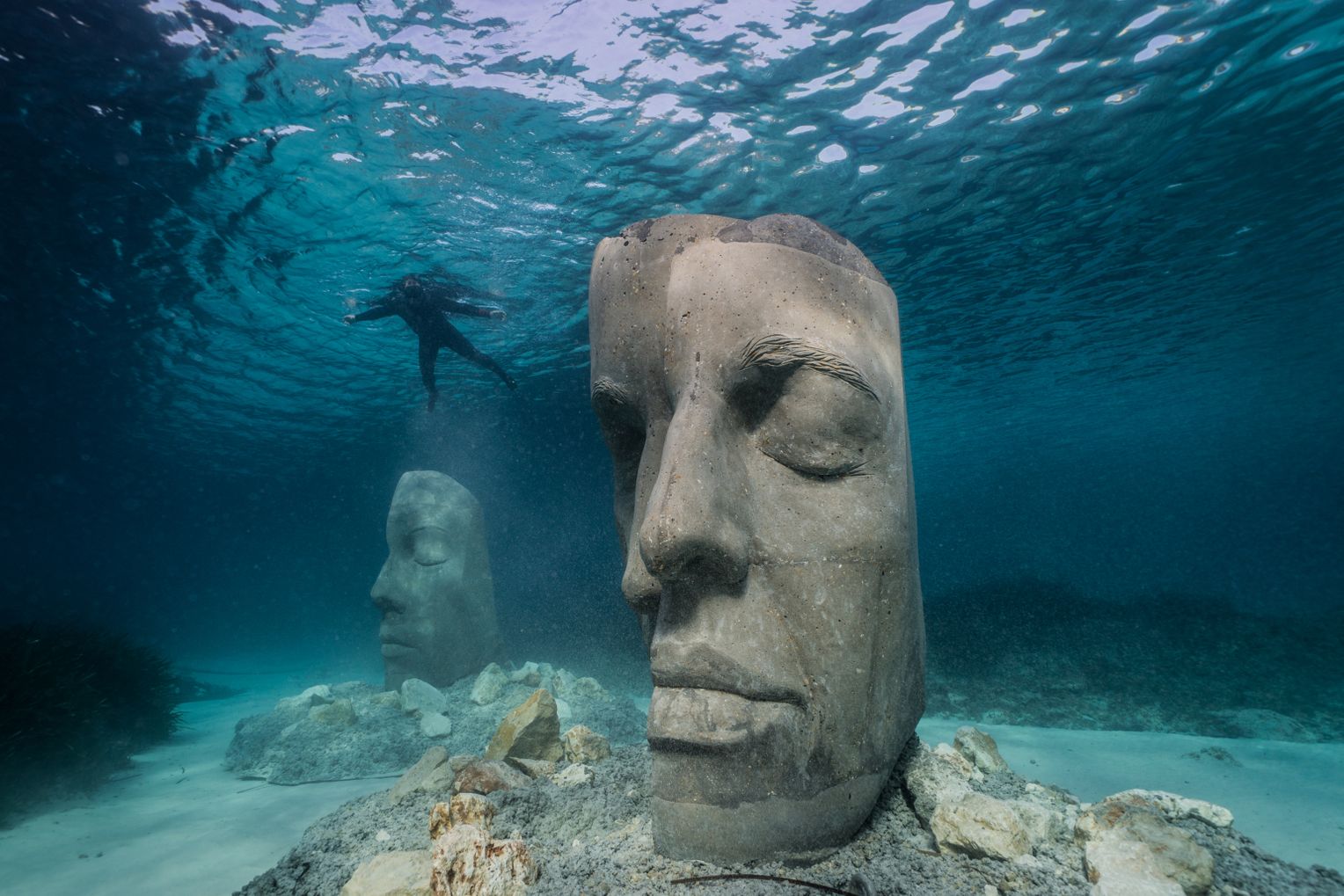 Das Unterwassermuseum von Jason deCaires Taylor weist auf den schlechten Zustand des Mittelmeeres hin. Foto: Jason deCaires Taylor
